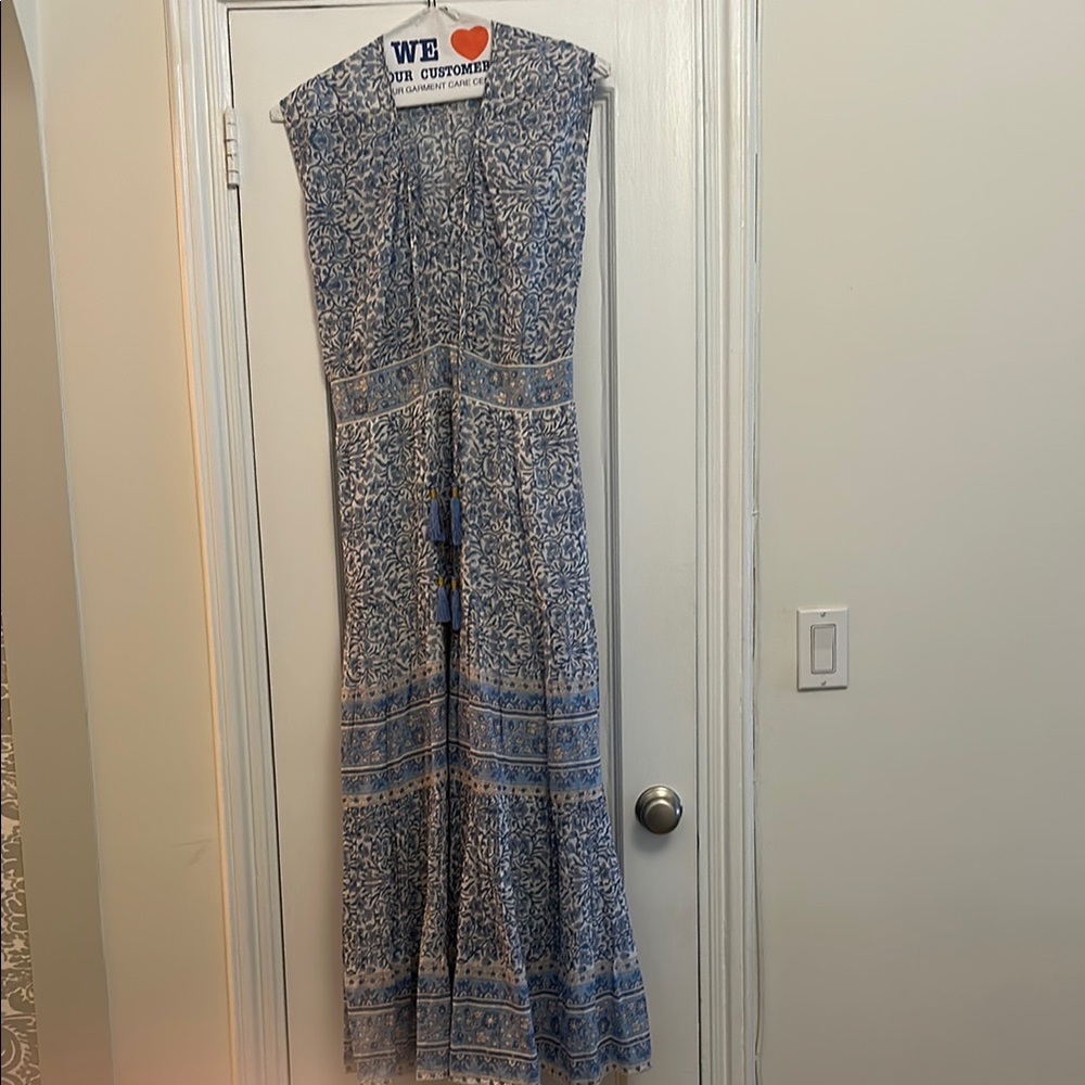 Bell by Alicia Bell Blue Patterned Maxi Dress